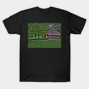 village building painting, oil painting, nature T-Shirt